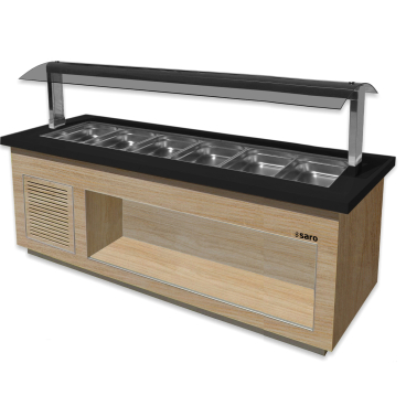 SARO Heißes Buffet f.6x 1/1GN, PREMIUM LINE SB-H230 OAK 1 Stück - Bild-Darstellung des Produktes 1