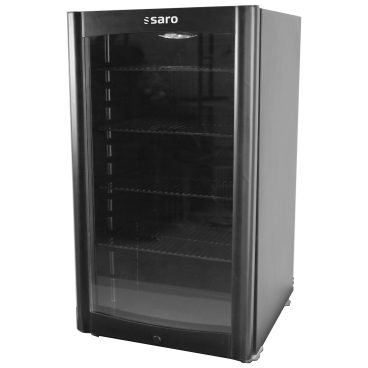 SARO Kühlschrank mit Glastür, schwarz, Modell DK 90 1 Stück - Bild-Darstellung des Produktes 1