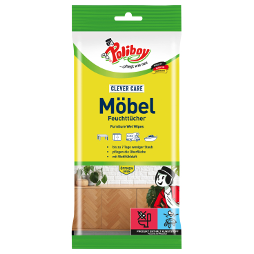 POLIBOY Möbel Feuchttücher 1 Packung = 24 Tücher - Bild-Darstellung des Produktes 1