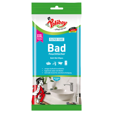 POLIBOY CLEVER CARE Bad Feuchttücher 1 Packung = 24 Maxitücher - Bild-Darstellung des Produktes 1