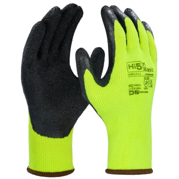 Hi5 X Basic Winterhandschuhe, gelb/schwarz 1 Packung = 12 Paar, Größe 9 - Bild-Darstellung des Produktes 1