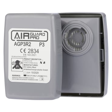 AirGuard Pro® Partikelfilter P3, mit Bajonett-Verschluss 1 Paar - Bild-Darstellung des Produktes 1