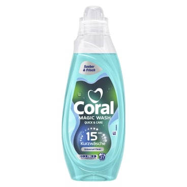 Coral Magic Wash Universal Clean Flüssigwaschmittel 840 ml - Flasche, 21 Waschladungen - Bild-Darstellung des Produktes 1