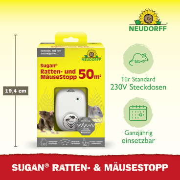 Neudorff Sugan Ratten- und MäuseStopp, mit Ultraschalltechnologie 50 m², 1 Stück - Bild-Darstellung des Produktes 1