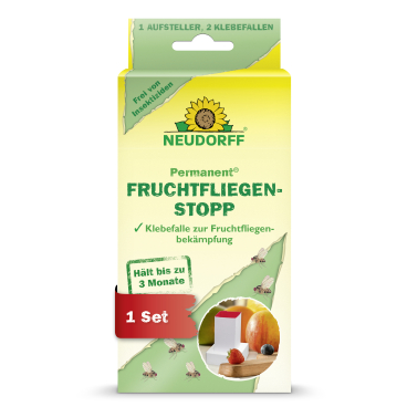 Neudorff Permanent FruchtfliegenStopp, geruchslose Klebefalle 1 Packung = 2 Stück - Bild-Darstellung des Produktes 1