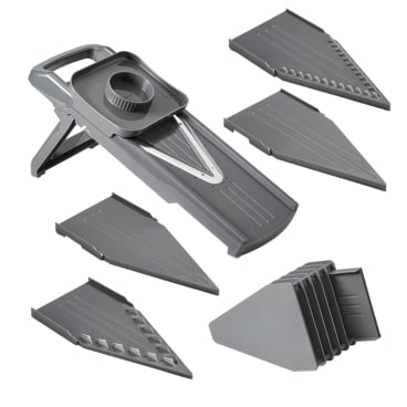 Metaltex Slice-V Universalreibe, mit Fingerschutz 1 Reibe + 5 Klingeneinsätze - Bild-Darstellung des Produktes 1