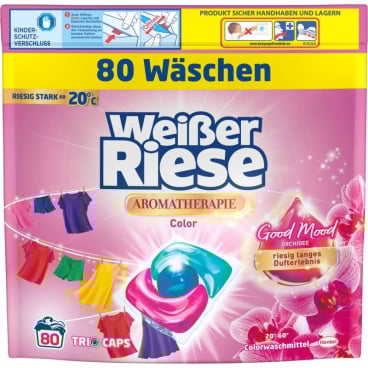 Weißer Riese Color Trio-Caps Aromatherapie Orchidee 1 Packung = 80 Caps, für 80 Waschladungen - Bild-Darstellung des Produktes 1