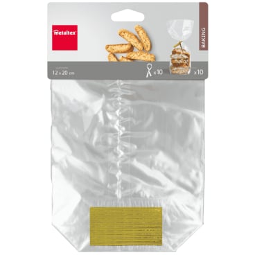 Metaltex Gebäckbeutel, transparent 1 Packung = 10 Stück, 12 x 20 cm - Bild-Darstellung des Produktes 1