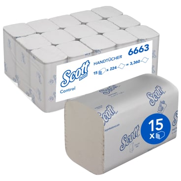 Kimberly-Clark Papierhandtücher SCOTT Control, 31,8 x 32 cm 2 Kartons = 30 Päckchen à 224 Tücher - Bild-Darstellung des Produktes 1