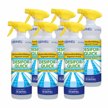 Dr. Schnell Flächendesinfektion DESIFOR-QUICK, begrenzt viruzid 1 Karton = 6  Flaschen à 0,5 Liter - Bild-Darstellung des Produktes 1