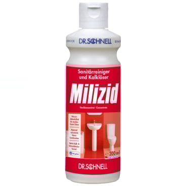 Dr. Schnell MILIZID Sanitärreiniger und Kalklöser, Hochkonzentrat 200 ml - Flasche - Bild-Darstellung des Produktes 1