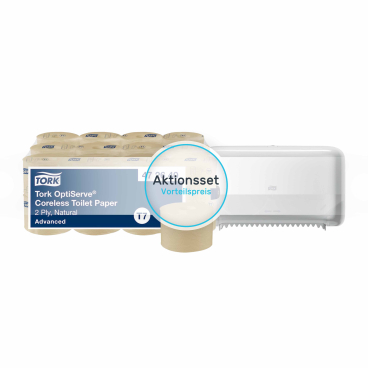 Tork Aktionsset OptiServe® Toilettenpapier + Spender T7 1 Paket = 24 Rollen à 820 Blatt + 1 Doppelrollen Toilettenspender - Bild-Darstellung des Produktes 1