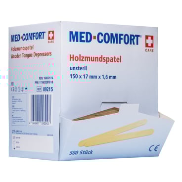 MED-COMFORT Mundspatel, unsteril, natur 1 Karton = 10 Packungen à 500 Stück - Bild-Darstellung des Produktes 1