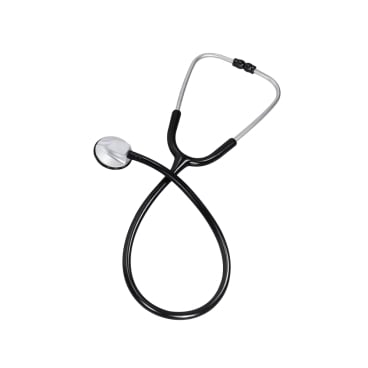 MED-COMFORT Flachstethoskop, rund 1 Karton = 50 Stück, Schlauchfarbe: schwarz - Bild-Darstellung des Produktes 1