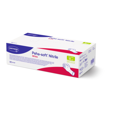 Peha-soft® nitrile white powderfree Einmalhandschuhe 1 Packung = 200 Stück, Größe M (7,5 - 8,0) - Bild-Darstellung des Produktes 1