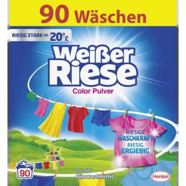 Weißer Riese Color Pulver, Colorwaschmittel 4,5 kg - Packung, für ca. 90 Waschladungen - Bild-Darstellung des Produktes 1