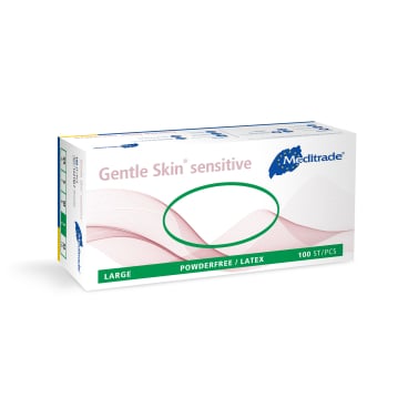 Meditrade Gentle Skin® sensitive Latex Untersuchungshandschuh 1 Packung = 100 Stück, Größe L - Bild-Darstellung des Produktes 1