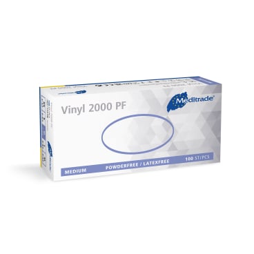 Meditrade® Vinyl 2000 PF Untersuchungshandschuh 1 Packung = 100 Stück, Größe M - Bild-Darstellung des Produktes 1