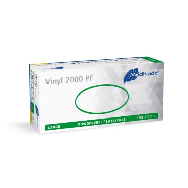 Meditrade® Vinyl 2000 PF Untersuchungshandschuh 1 Packung = 100 Stück, Größe L - Bild-Darstellung des Produktes 1