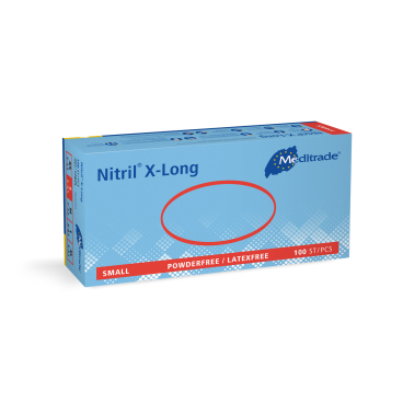 Meditrade Nitril®  3000 x-long Blue Untersuchungshandschuh 1 Packung = 100 Stück, Größe S - Bild-Darstellung des Produktes 1