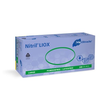 Meditrade Nitril LIOX® Untersuchungshandschuhe 1 Packung = 200 Stück, Größe L - Bild-Darstellung des Produktes 1