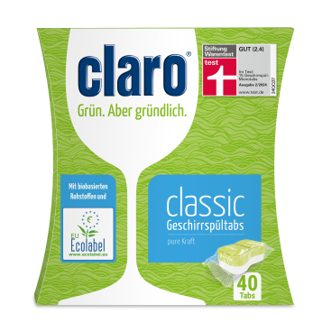 claro Öko Classic Tabs Spülmaschinentabs 1 Packung = 40 Tabs á 16g - Bild-Darstellung des Produktes 1