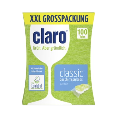 claro Öko Classic Tabs Spülmaschinentabs 1 Packung = 100 Tabs á 16 g - Bild-Darstellung des Produktes 1