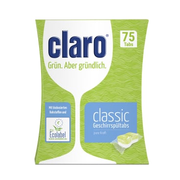 claro Öko Classic Tabs Spülmaschinentabs 1 Packung = 75 Tabs á 16 g - Bild-Darstellung des Produktes 1