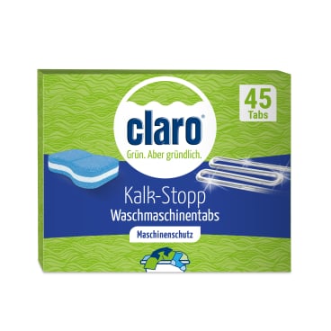 claro Öko Kalk-Stopp Tabs Waschmaschinentabs 1 Packung = 45 Tabs á 16 g - Bild-Darstellung des Produktes 1