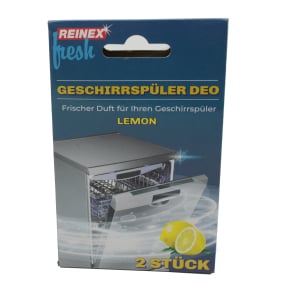 Reinex fresh Geschirrspüler-Deo, Lemon – 1 Packung = 2 Stück