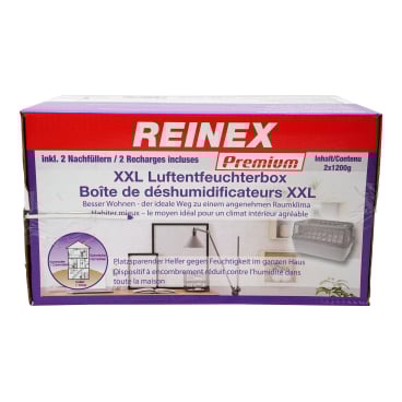 Reinex Luftentfeuchter-Nachfüllpackung 1 Box inkl. 2 x 1,2 kg Nachfüllpacks - Bild-Darstellung des Produktes 1