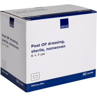 ABENA® Post-OP-Verband, steril 1 Packung = 100 Stück, 6 x 7 cm - Bild-Darstellung des Produktes 1
