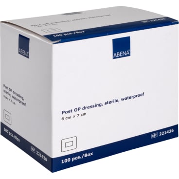 ABENA® Post-OP-Verband, wasserfest, steril 1 Packung = 100 Stück, 6 x 7 cm - Bild-Darstellung des Produktes 1