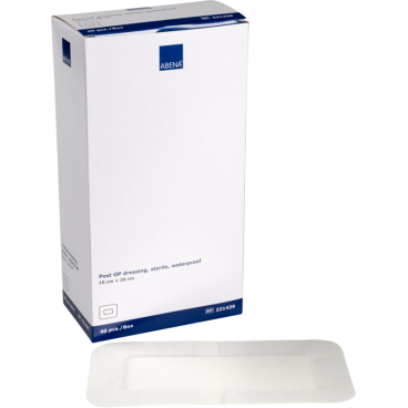 ABENA® Post-OP-Verband, wasserfest, steril 1 Packung = 40 Stück, 10 x 20 cm - Bild-Darstellung des Produktes 1