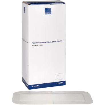 ABENA® Post-OP-Verband, wasserfest, steril 1 Packung = 40 Stück, 10 x 25 cm - Bild-Darstellung des Produktes 1