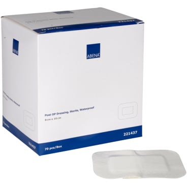 ABENA® Post-OP-Verband, wasserfest, steril 1 Packung = 70 Stück, 8 x 10 cm - Bild-Darstellung des Produktes 1