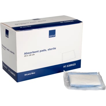 ABENA® Saugkompresse, steril, weiß 1 Packung = 50 Stück, 10 x 10cm - Bild-Darstellung des Produktes 1