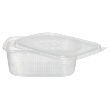Verpackungsbecher mit Deckel PP eckig 200 ml 1 Packung = 50 Stück - Bild-Darstellung des Produktes 1