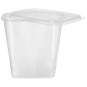 Verpackungsbecher mit Deckel PP eckig 500 ml 1 Packung = 50 Stück - Bild-Darstellung des Produktes 1