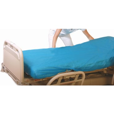 HYGOSTAR® Matratzenschutz CPE-Spannbezug 1 Karton = 100 Stück, Maße: 210 x 90 cm, blau - Bild-Darstellung des Produktes 1