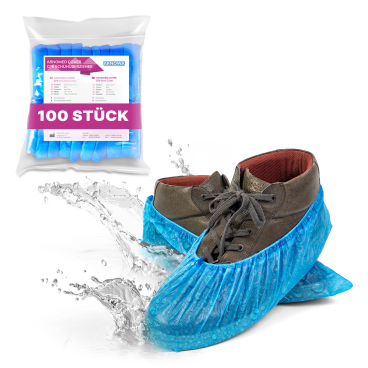 ARNOMED COVER Überziehschuhe, CPE, blau 1 Karton = 20 Beutel à 100 Stück, Maße: 41 x 15 cm - Bild-Darstellung des Produktes 1