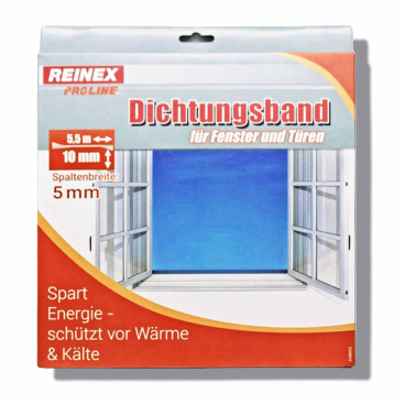 REINEX PRO LINE Dichtungsband für Türen und Fenster, EVA-Material 1 Packung = 1 Band à 5,5 m x 10 mm - Bild-Darstellung des Produktes 1