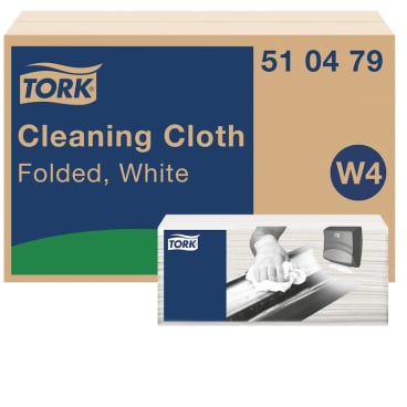 Tork Reinigungstücher, W4, 41,5 x 35,5 cm, 1-lagig 1 Karton = 4 Packungen à 120 Tücher - Bild-Darstellung des Produktes 1
