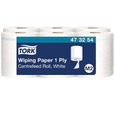 Tork Papierwischtücher, M2, 1-lagig, weiß 1 Packung = 6 Rollen à 269,9 Meter - Bild-Darstellung des Produktes 1