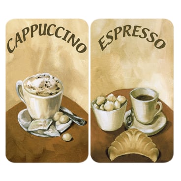 WENKO Universal Herdabdeckplatte, 2er Set Muster: Kaffee, 2 Platten - Bild-Darstellung des Produktes 1