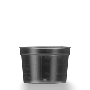 Einmal-Medizinbecher, 30 ml, graduiert 1 Karton = 40 Packungen à 50 Stück, Farbe: transparent - Bild-Darstellung des Produktes 1