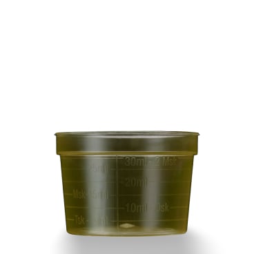 Einmal-Medizinbecher, 30 ml, graduiert 1 Packung = 50 Stück, Farbe: gelb - Bild-Darstellung des Produktes 1