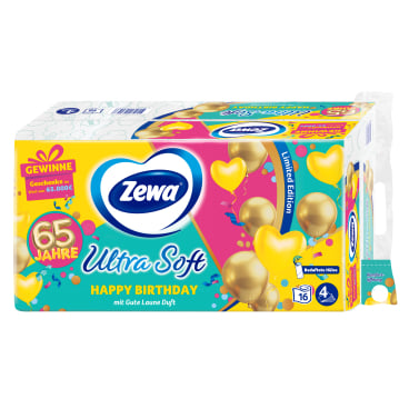 Zewa Ultra Soft Limited Edition Toilettenpapier 1 Packung = 16 Rollen à 150 Blatt - Bild-Darstellung des Produktes 1