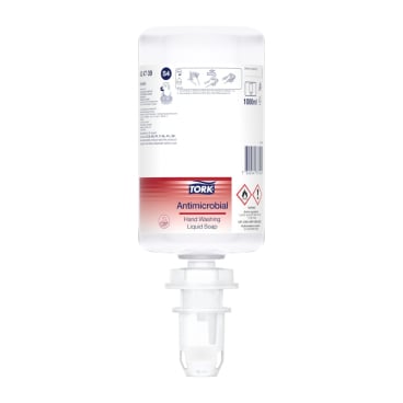 Tork Flüssigseife antimikrobiell, S4 kompatibel 1 Karton = 6 Flakons à 1000ml - Bild-Darstellung des Produktes 1