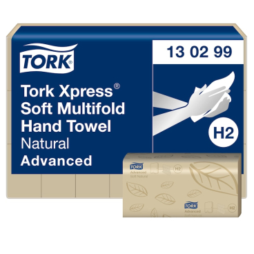 Tork Xpress® Papierhandtücher, H2 kompatibel, 21,3 x 24 cm 1 Karton = 21 Packungen à 180 Blatt - Bild-Darstellung des Produktes 1